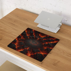 RELIEF PAD™ Cœur Magma – Tapis Gaming 46 × 41 cm Effet 3D