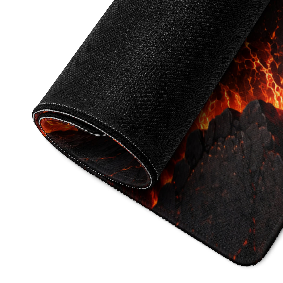 RELIEF PAD™ Cœur Magma – Tapis Gaming 46 × 41 cm Effet 3D