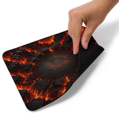 RELIEF PAD™ Cœur Magma – Tapis de Souris 22 × 18 cm Effet 3D